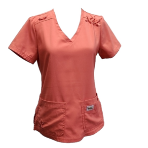 KOI TECH XS SCRUB TOP CORAL